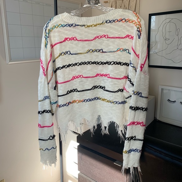 Embroidered Fringe Sweater - Picture 7 of 9